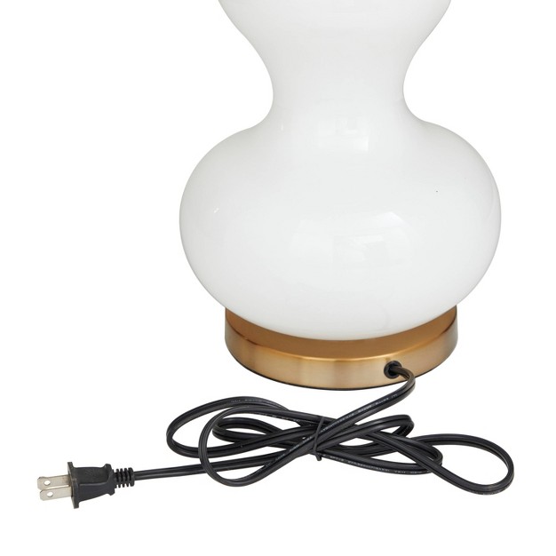 X 15 quot Modern Glass Table Lamp White Olivia amp May