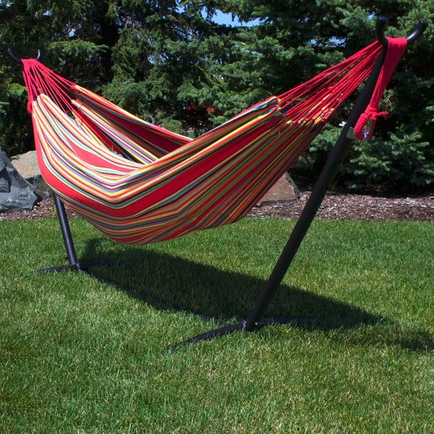 Sunnydaze Large Two person Double Brazilian Hammock For Backyard And Patio 450 Lb Capacity