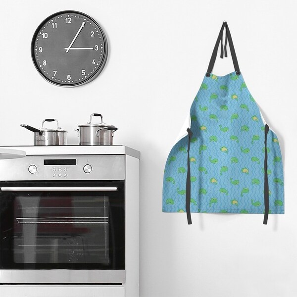 Whales Pattern Apron - 27 x 30