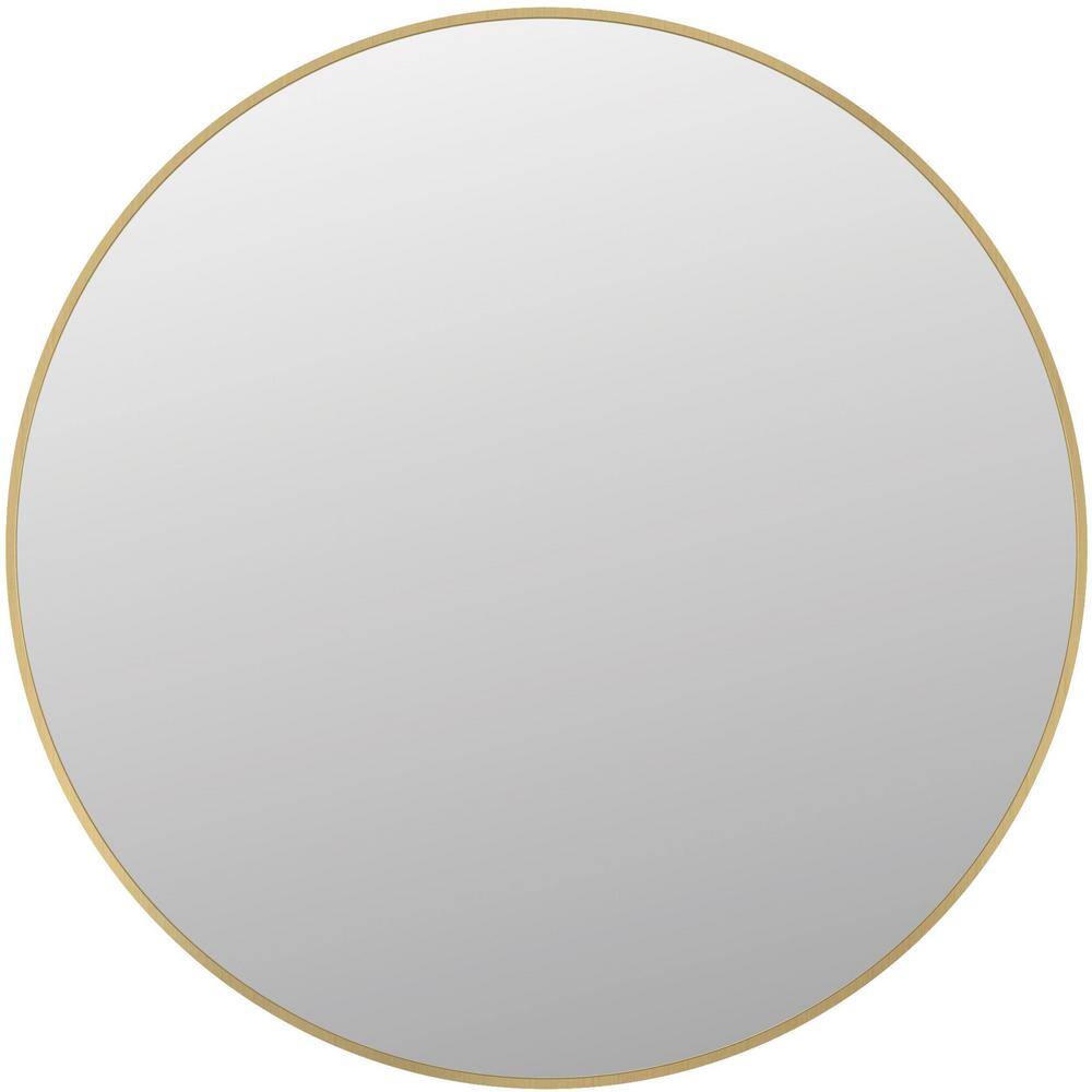 Delta 31 in. W x 31 in. H Framed Round Wall Bathroom Vanity Mirror in Matte Gold RRCTF31-MGD-R