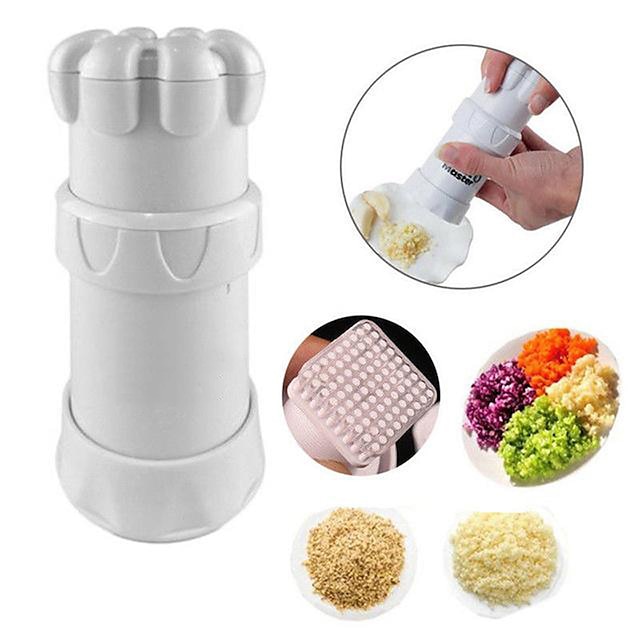 Multifunctional Garlic Master Garlic Ginger Cutter with Silicone  Garlic Peeler Plastic Grinding Tool Kitchen Ginger Grater Grinder