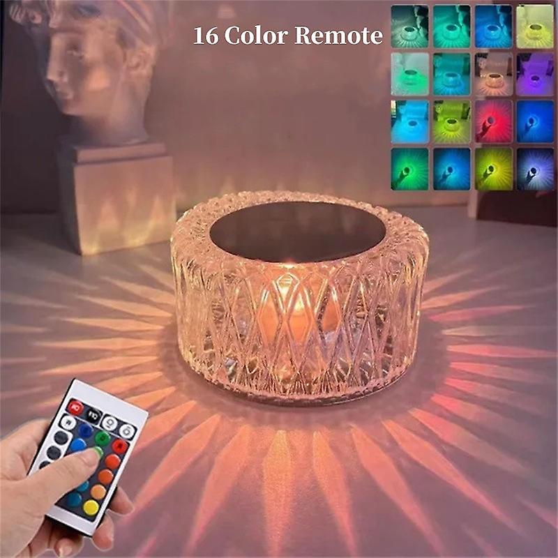 16 Colors Led Crystal Table Lamp Bird Nest Light Touch Romantic Projection Atmosphere Light Usb Led Night Light For Bedroom