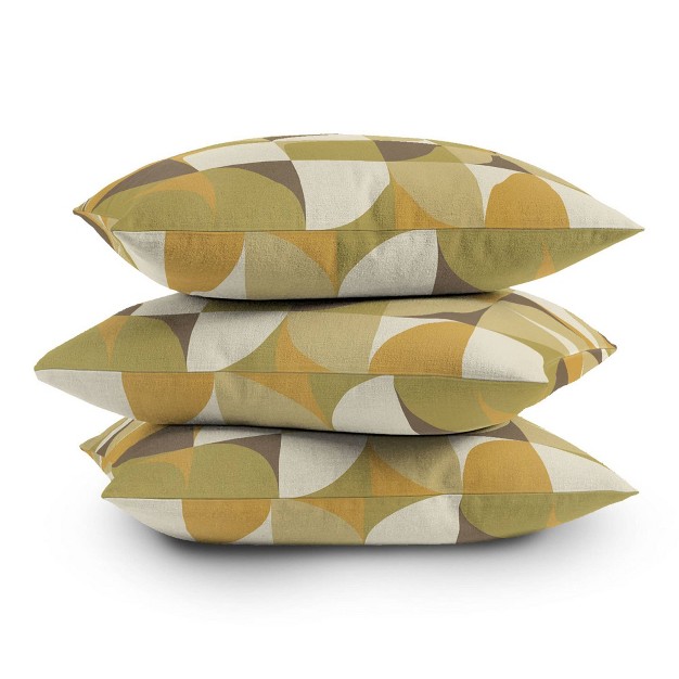 Alisa Galitsyna Retro Geometry I Square Throw Pillow Green Deny Designs