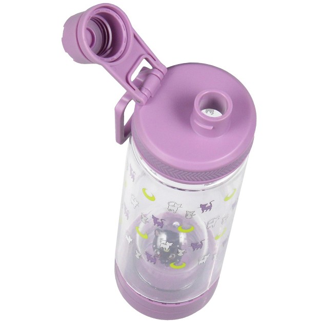 Sailor Moon Artemis Drinking Plastic Water Bottle With Inside Character Mold Purple