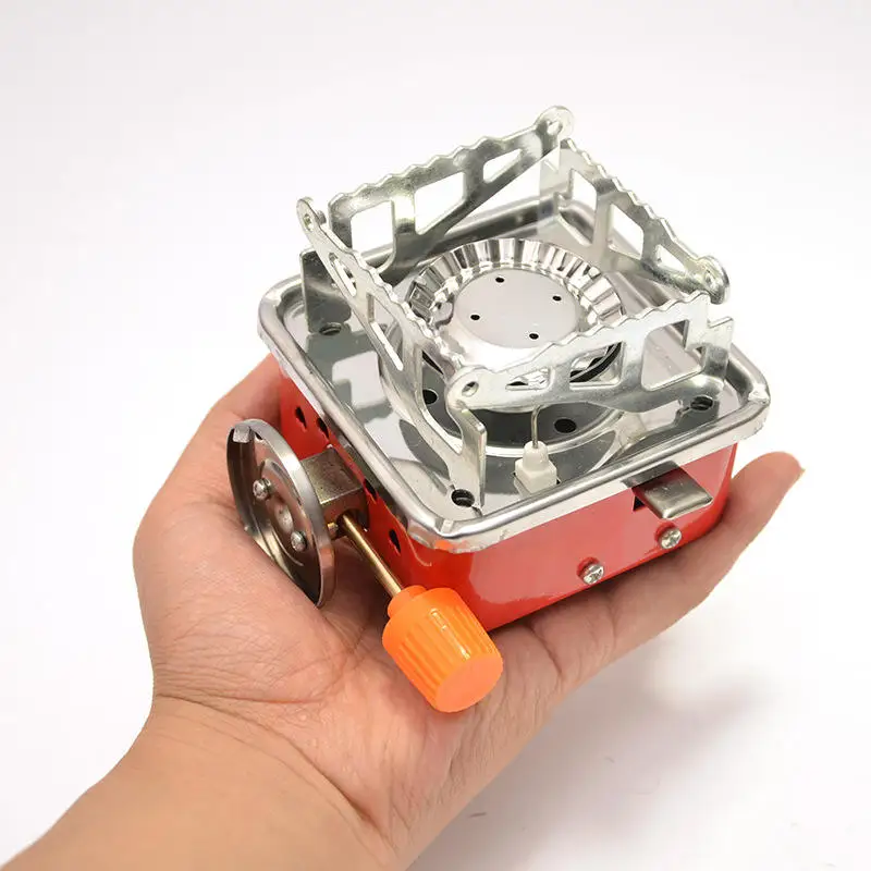 Cheap Camping Mini Stoves Backpack folding Gas Hiking Cooker Metal Butane Stove Burner