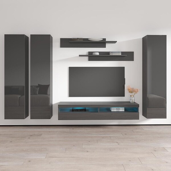 Fly C 35TV Wall Mounted Floating Modern Entertainment Center