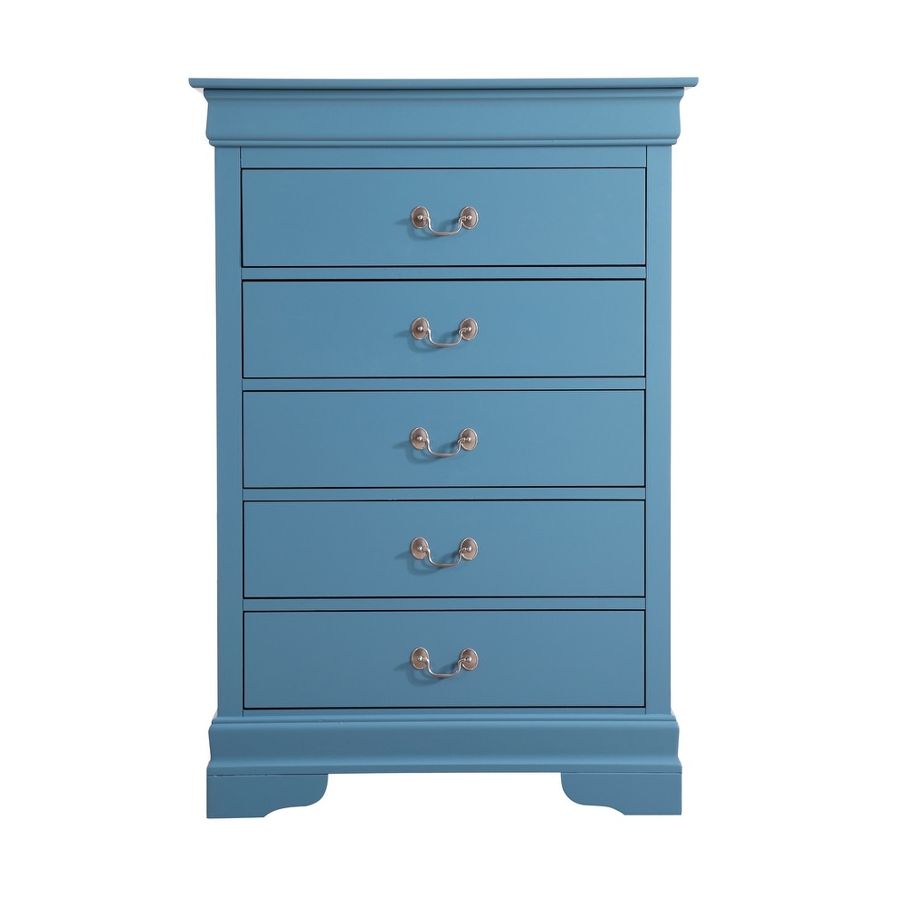 Louis Phillipe 5 Drawer Chest of Drawers (33 in L. X 18 in W. X 48 in H)