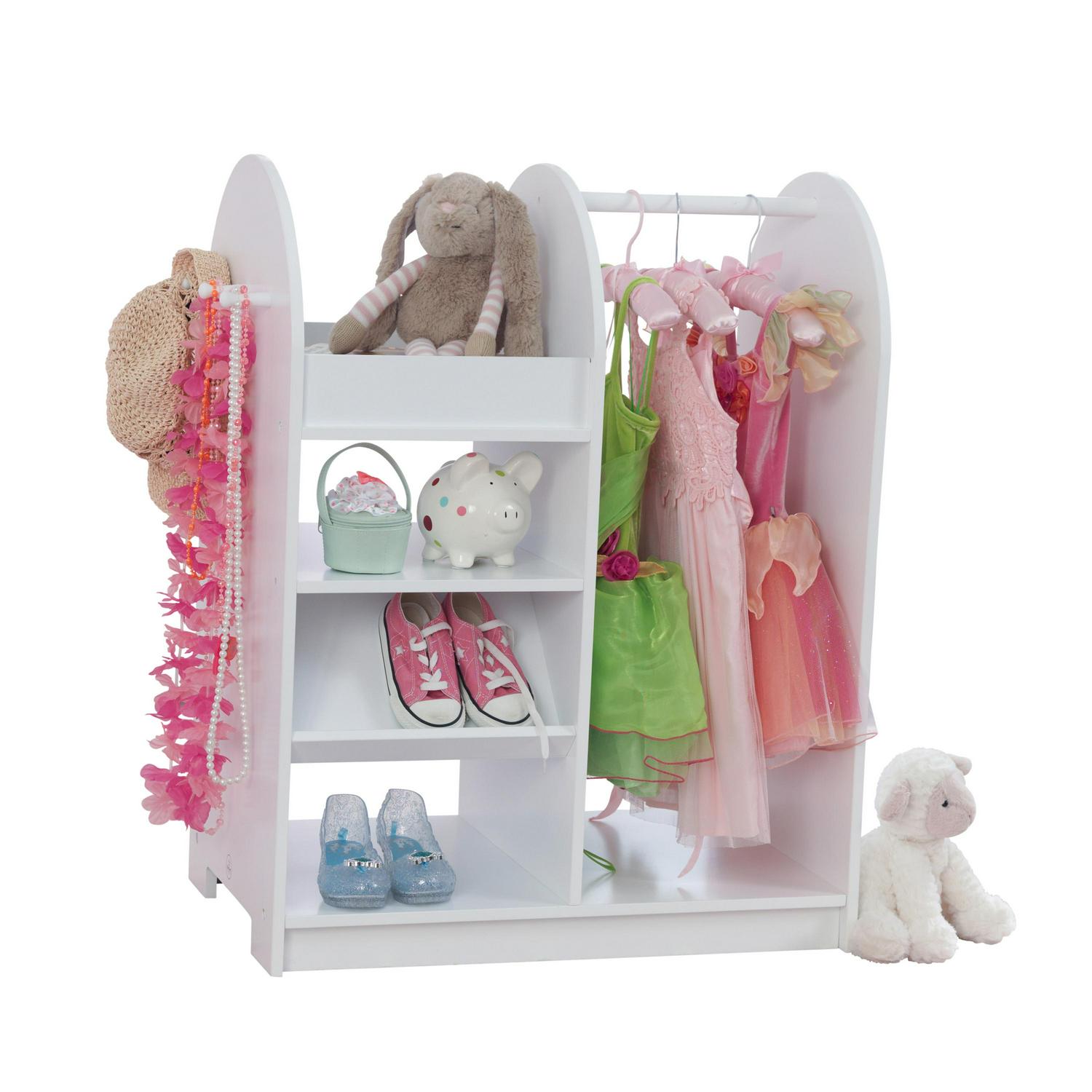 KidKraft Wooden Fashion Pretend Station， Kids Storage， White