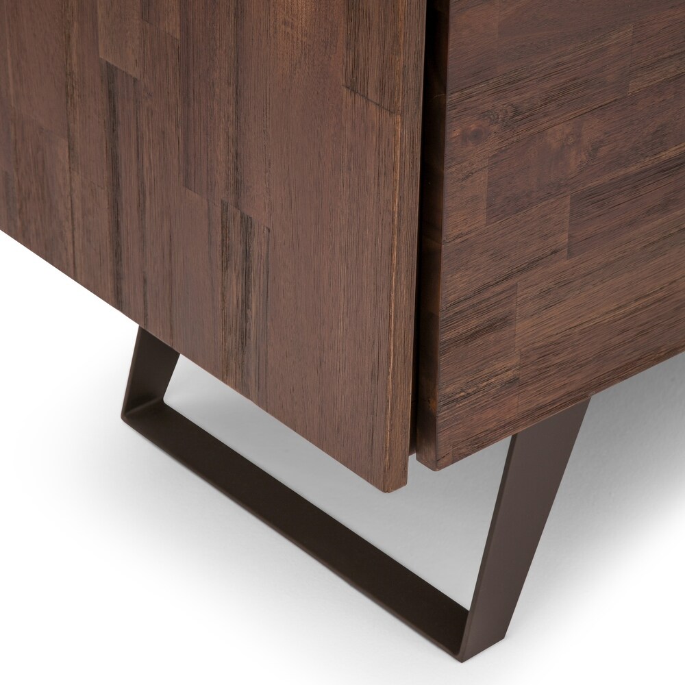 WYNDENHALL Mitchell SOLID WOOD and Metal 39 inch Wide Modern Industrial Medium Storage Cabinet   39\