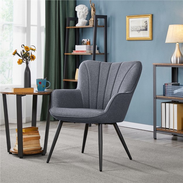 Yaheetech Fabric Upholstered Accent Chair Armchair For Living Room