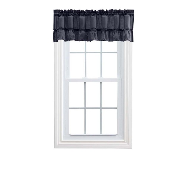 Rod Pocket High Quality Fabric Solid Color Window Ruffled Filler Valance 54 quot x13 quot Navy