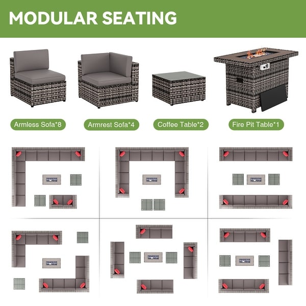 15Piece Outdoor Patio Furniture Set