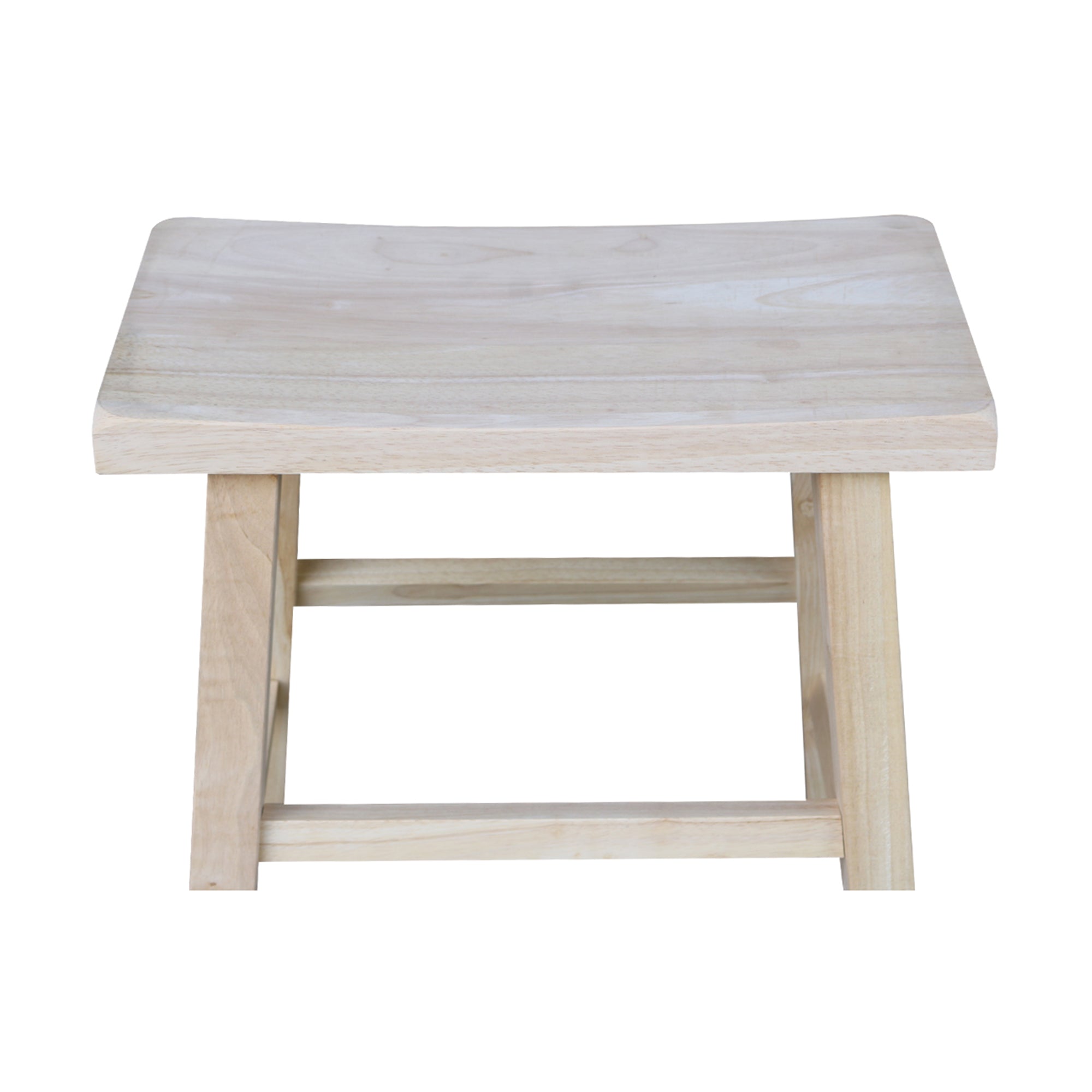 International Concepts Unfinished Solid Wood Backless 18 in. High Indoor Stool