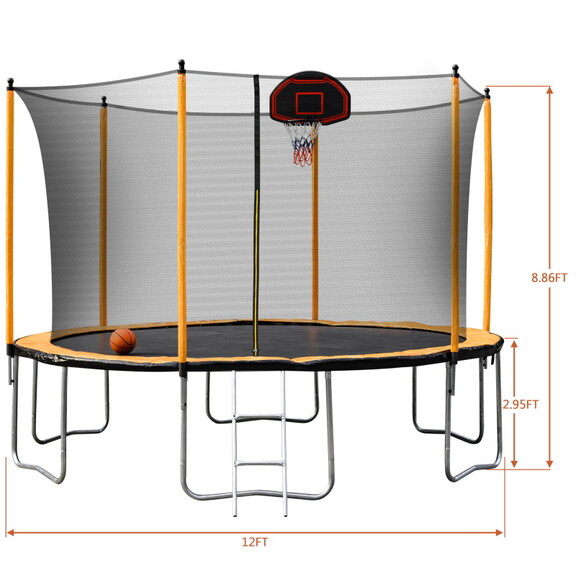 12ft orange trampoline 2023 W55072955