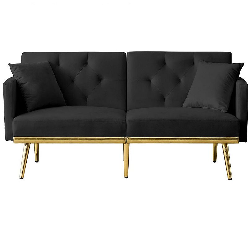 F.c Design Velvet Sofa Bed - Luxurious And Comfortable Sleeper Sofa With Elegant Velvet Upholstery