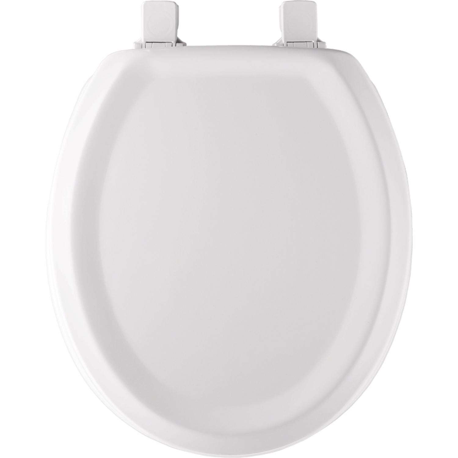 Mayfair by Bemis Traditional Round White Enameled Wood Toilet Seat