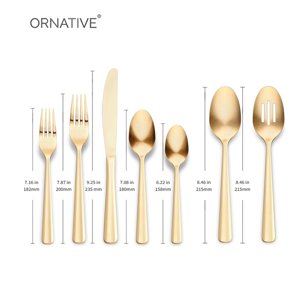 Ornative ALICJA Stainless Steel 42 Pieces Flatware Set with Buffet   10.71\