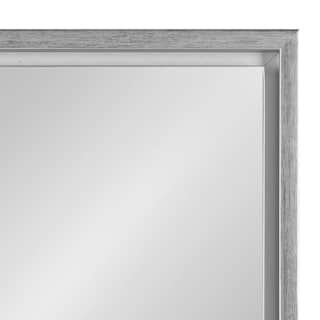 Kate and Laurel Medium Rectangle Silver Modern Mirror (36 in. H x 24 in. W) 217798