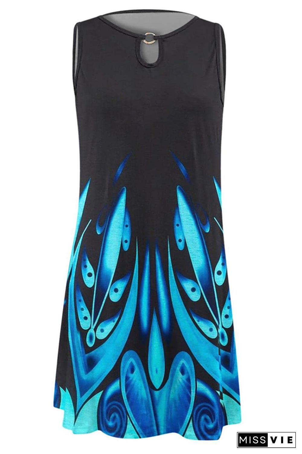 Printed Women Sleeveless Tank Dress Wholesale