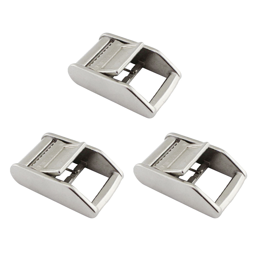 3PCS Stainless Steel Tie Downs Cam Buckle 1" Belt Cambuckle Straps