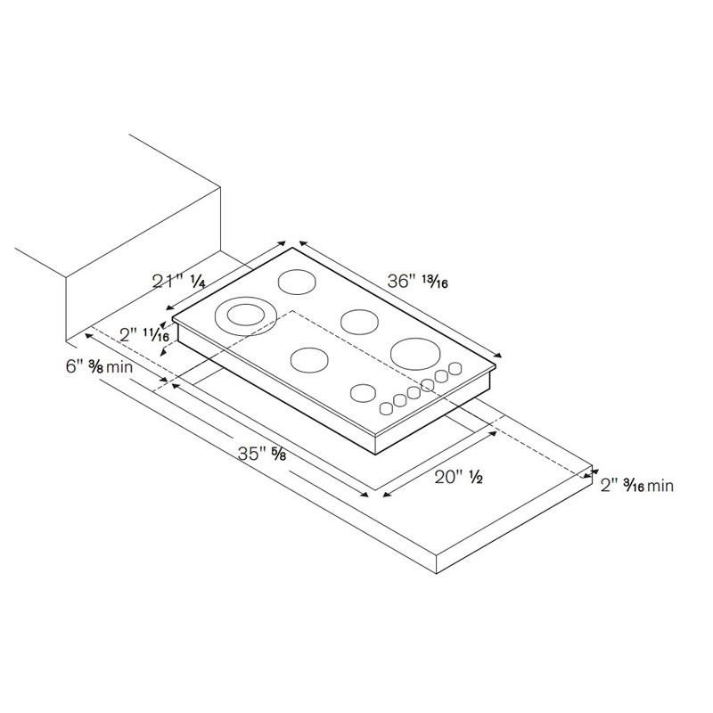 Bertazzoni 36-inch Built-In Gas Cooktop QB36M 6 00 X