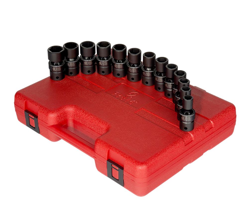 1/2 In. Drive Metric Universal Impact Socket Set 13 pc. ;