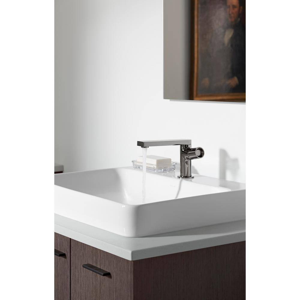 KOHLER Composed Single Hole Single-Handle Bathroom Faucet with Cylindrical Handle and Drain in Polished Chrome K-73050-7-CP