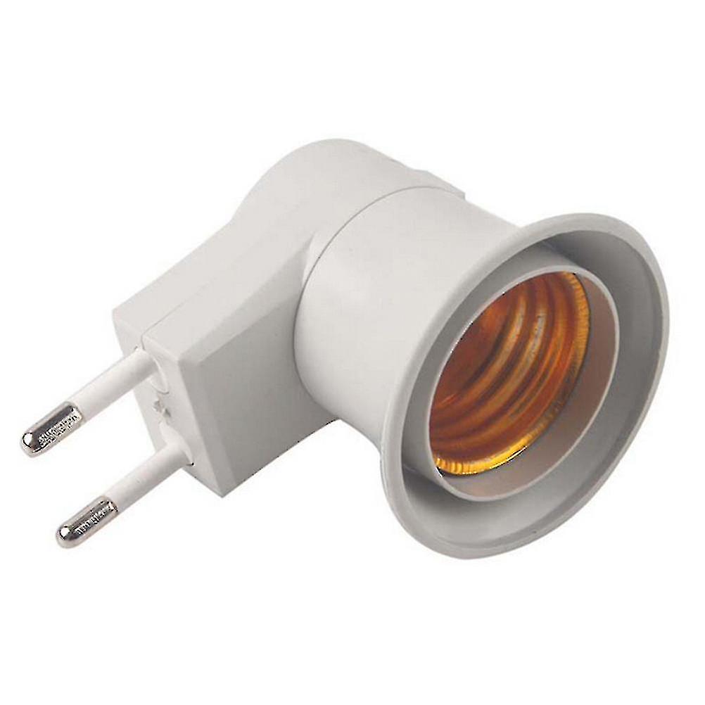 10 Pcs E27 Led Light Male Socket To Eu Type Plug Adapter Converter For Bulb Lamp