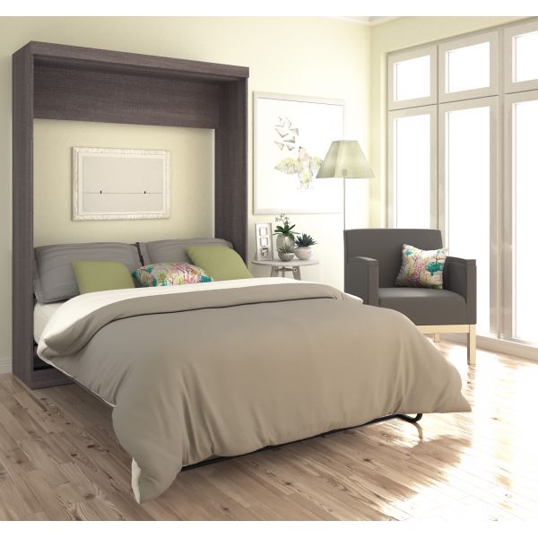 Bestar Pur by Bestar Queen Wall bed in Bark Gray