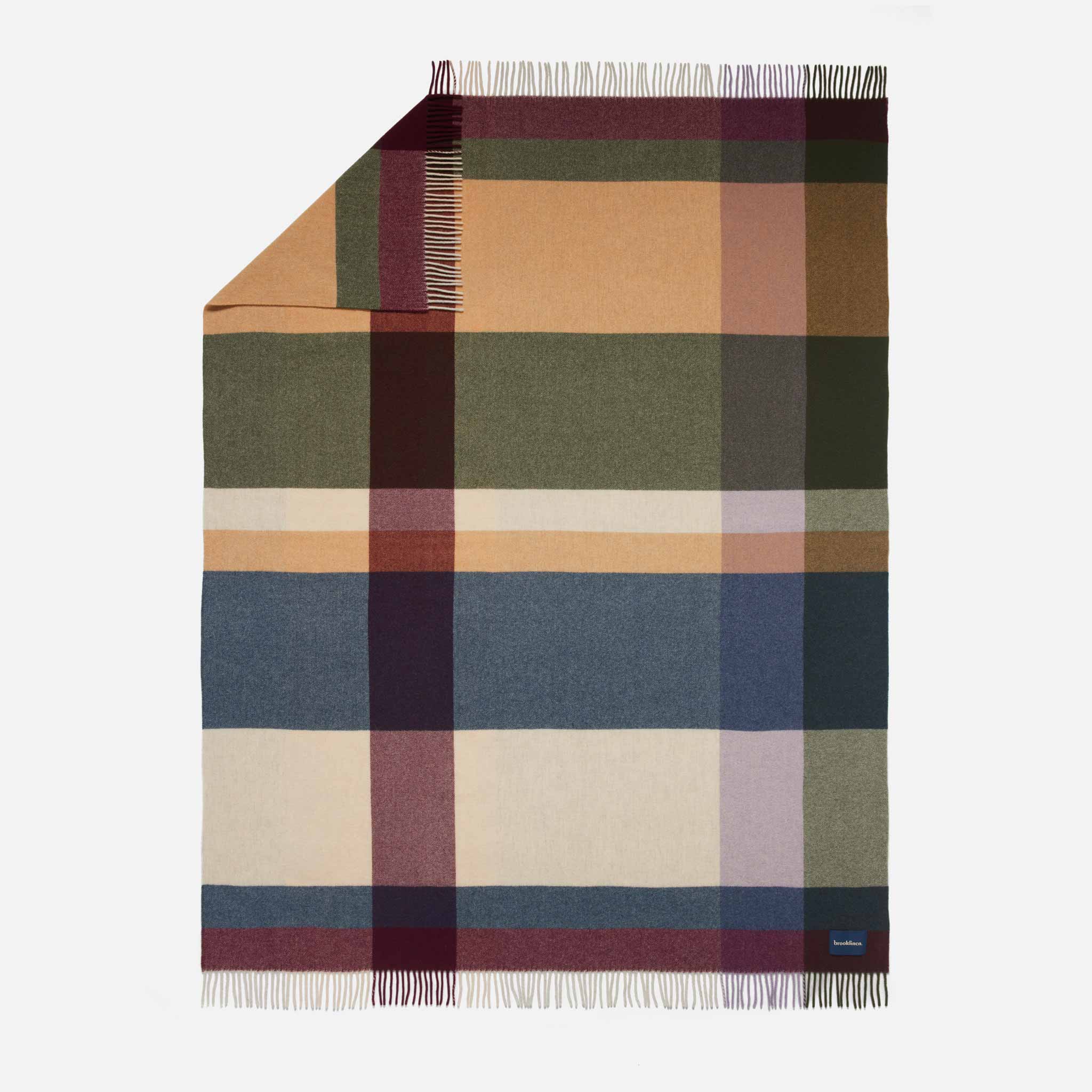 Modern Check Lambswool Throw Blanket