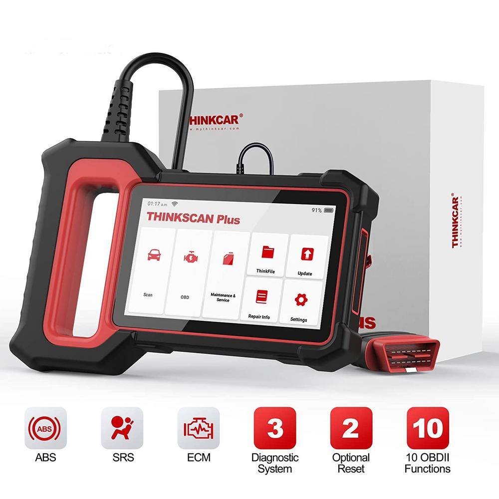 Thinkcar 5 in. OBD2 Scanner Car Code Reader Professional Tablet Vehicle Diagnostic Scan Tool THINKSCAN PLUS S2 TKPS2