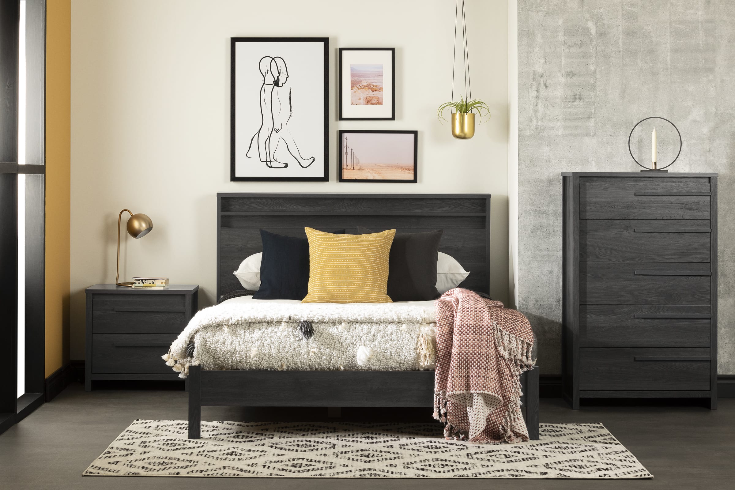 South Shore Tao Master Bedroom Chest-Color:Gray,Design / Pattern:Modern,Finish:Gray Oak,Material:Laminated particleboard