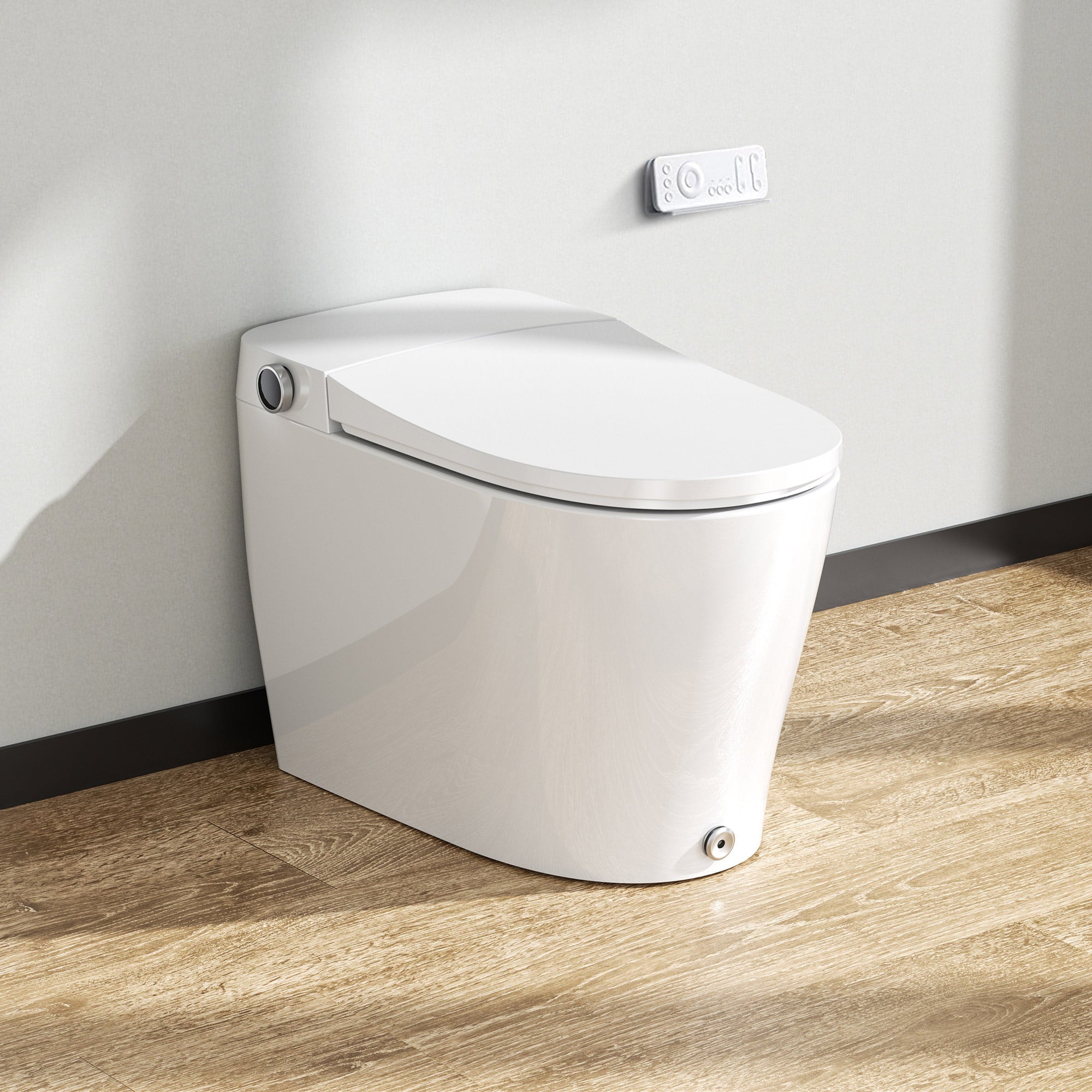 HOROW Smart Toilet, Upgraded Bidet Toilet, Heated Bidet Seat, Modern Toilet with Bidet Built-in, Tankless Toilet with Automatic Powerful Flush, Auto Open/close Lid