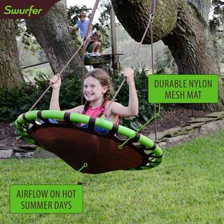 Swurfer Orbit 40 in. Cool-Feel Mesh Padded Multi-Person Saucer Tree Swing SSW40-0003