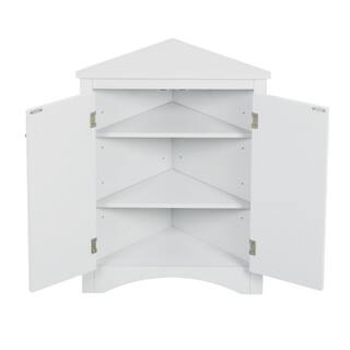 17.2 in. W x 17.2 in. D x 31.5 in. H in White MDF Ready to Assemble Diagonal Kitchen Cabinet with Full Extension YY291467AAK