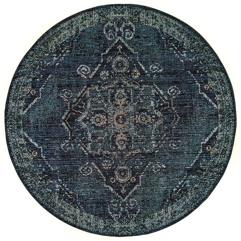 StyleHaven Alexander Antiqued Traditional Medallion II Rug