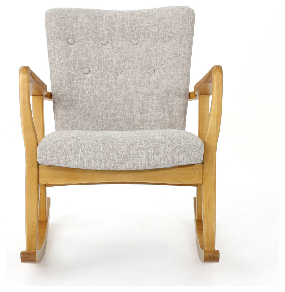 GDF Studio Collin Mid Century Fabric Rocking Chair   Midcentury   Rocking Chairs   by GDFStudio  Houzz