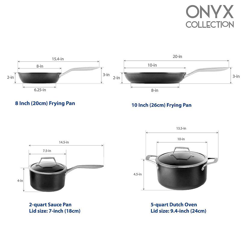 TECHEF - Onyx Collection - 6 Piece Cookware Set