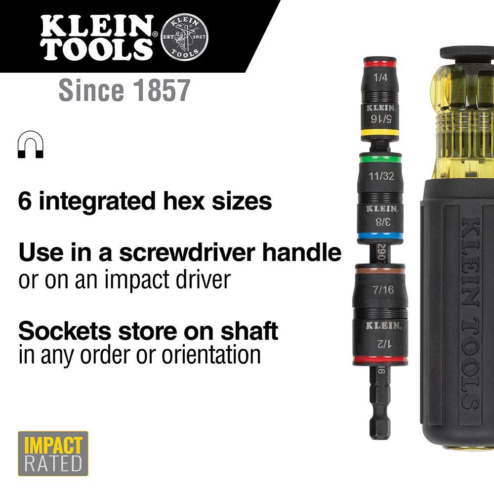 Klein 7 in 1 Impact Flip Socket with Handle ;