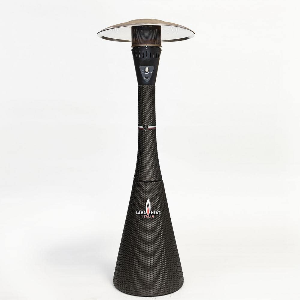 Lava Heat Italia Palermo 46,000 BTU 7 ft. Black Wicker Gas Patio Heater TL7MGBLW