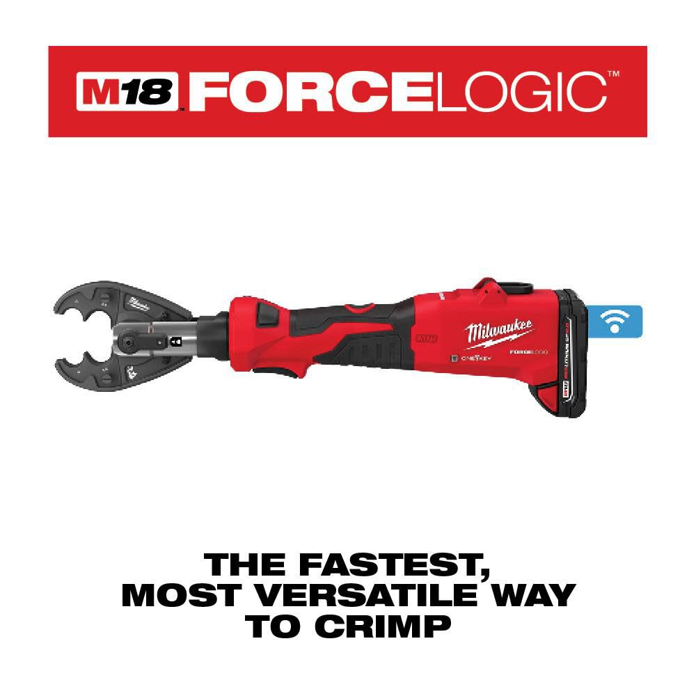 Milwaukee M18 FORCE LOGIC 6T Linear Utility Crimper Kit with O-D3 Jaw 2978-22O from Milwaukee