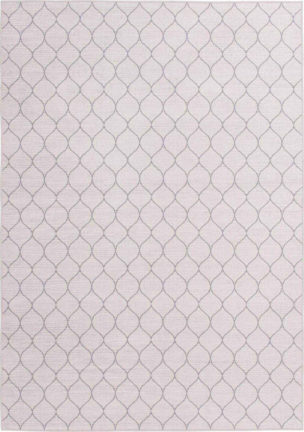 Better Homes and Gardens Geometric Machine Washable Area Rug， Ivory， 5x7and#8242;