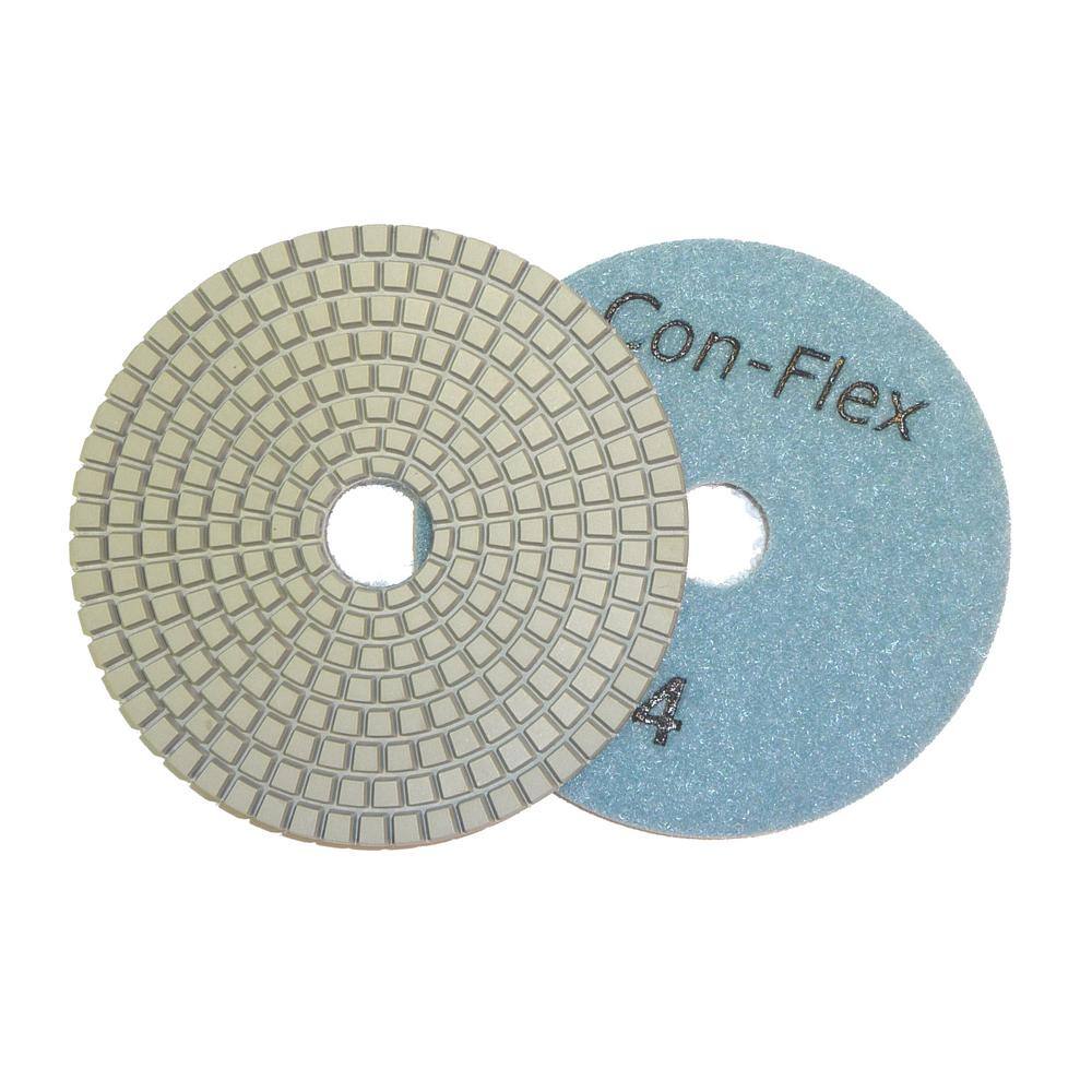 Con-Flex 4 in. 5-Step Diamond Pads for Concrete Step 4 COFLX044