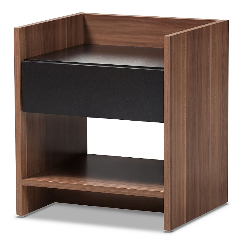 Baxton Studio Vanda 1-Drawer Nightstand