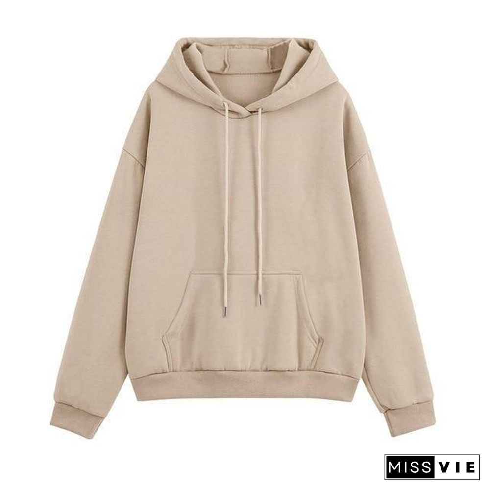 Fleece Tracksuits Women Two Pieces Set Hooded Oversized Sweatshirt Pants Solid Color Hoodie Suits Autumn Winter Casual Outfits