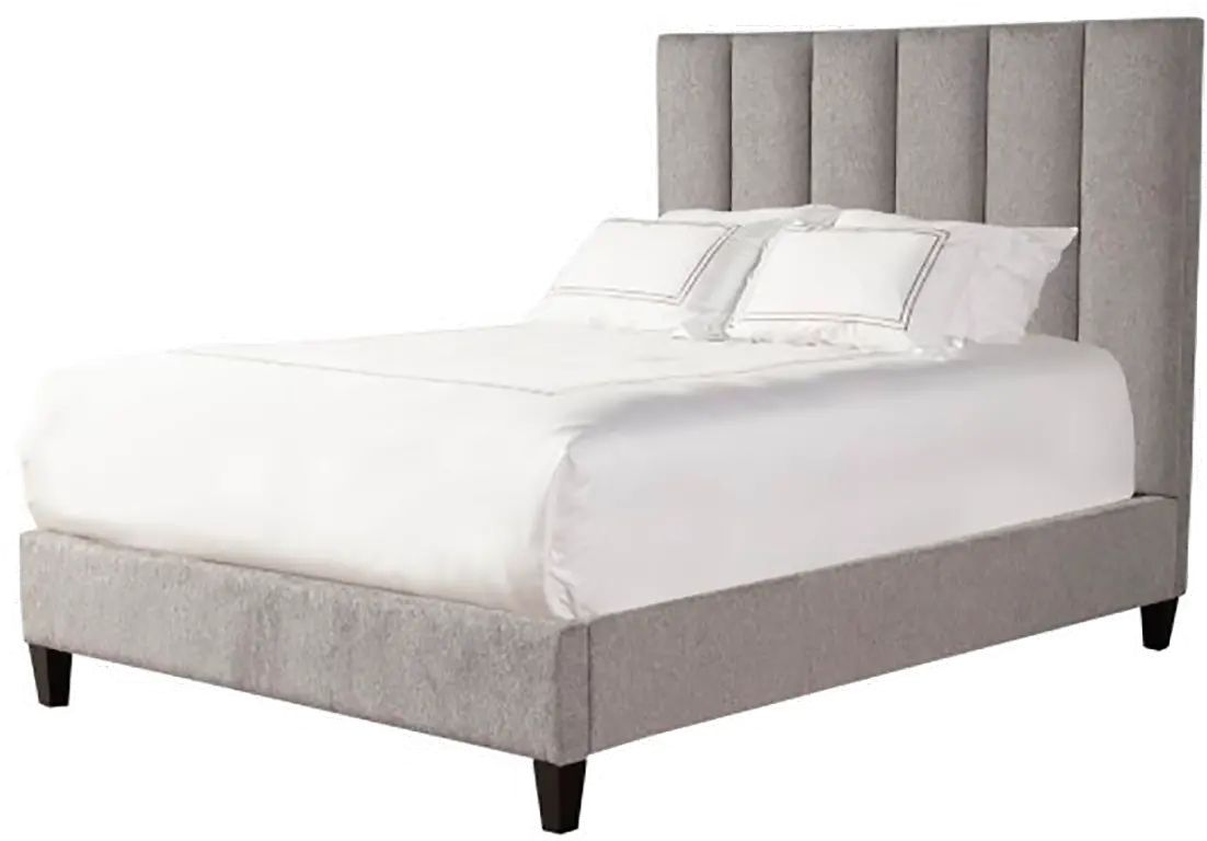 Avery Gray Queen Upholstered Bed