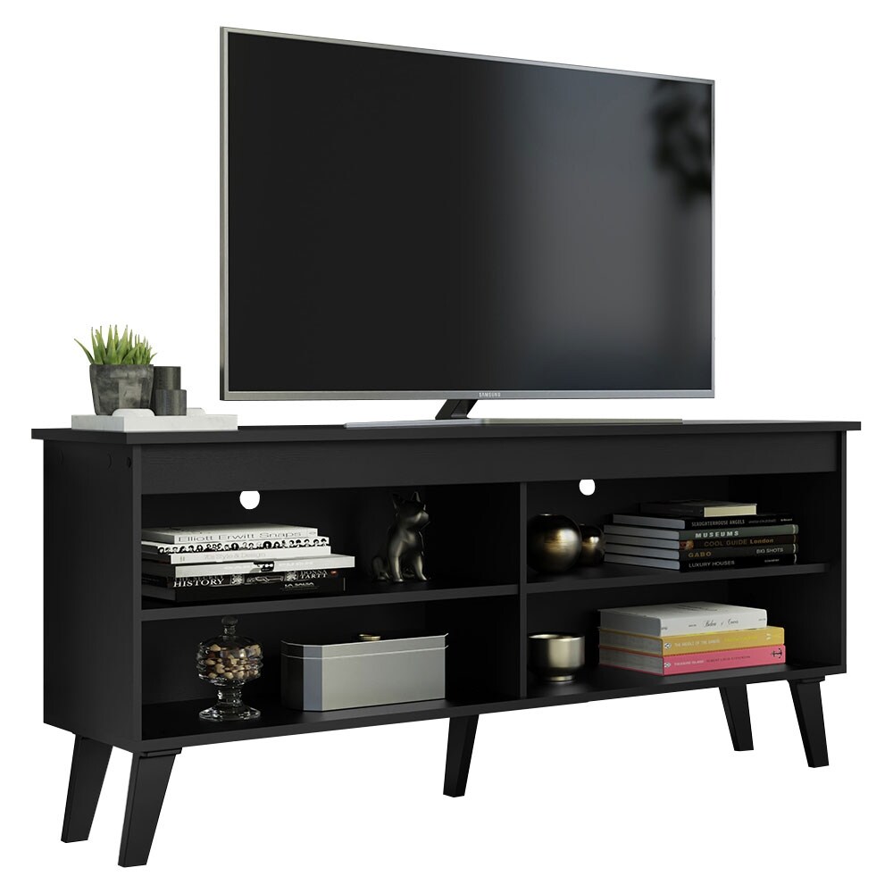 Madesa TV Stand Cabinet with 4 Shelves and Cable Management  TV Table Unit for TVs up to 55 Inches  23'' H x 12'' D x 53'' L