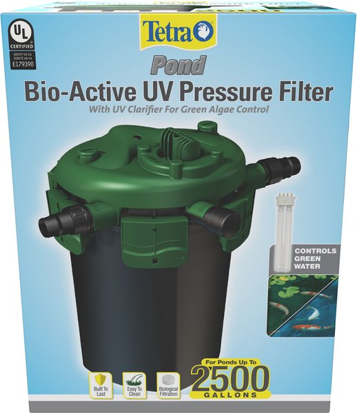 Tetra BP2500 Bio-Active Pressure Filter with 18 watt UV Clarifier， 2500-gal