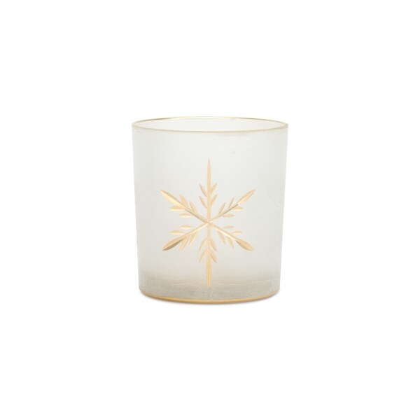 Glass Snowflake Votive (Set of 3)