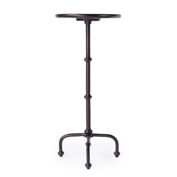 Kealy Outdoor Metal Pedestal Side Table